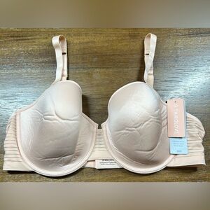 ThirdLove Size 38D Tan 24/7 Seamiess Stripe T-Shirt Bra